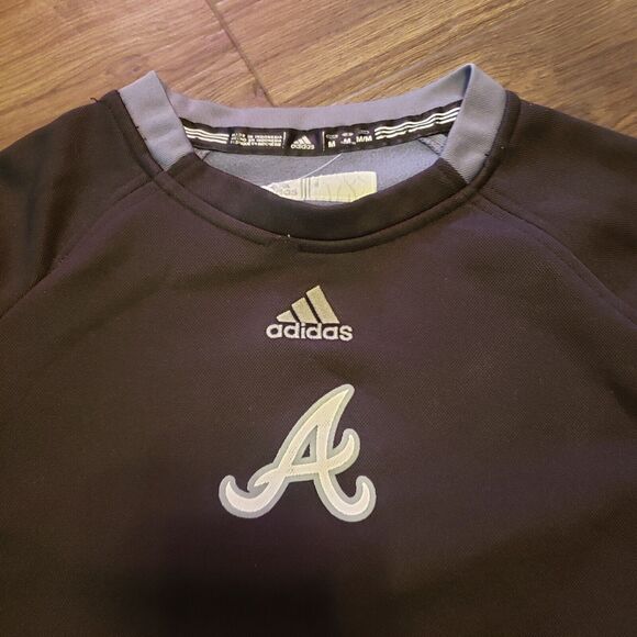 Adidas Black Gray Activewear Longsleeve Men's Pullover Sweatshirt Sz M - Picture 2 of 4